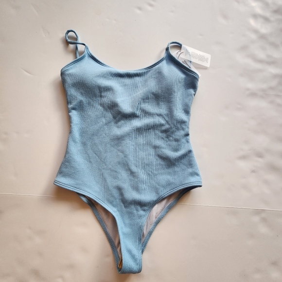 Blue Women's One Piece Swimsuit - Picture 2 of 12